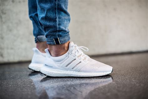 white knit Adidas ultraboost